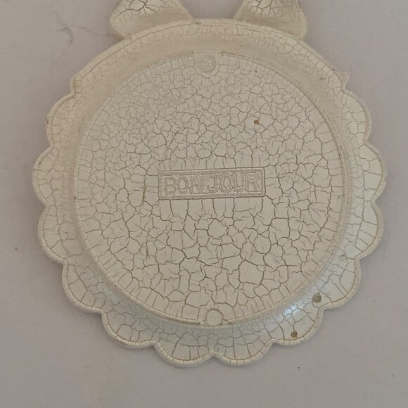 6 Piece BON JOUR Coasters Crackel Floral Design Stand Holder 6 Piece KOREN VTG - Picture 10 of 13